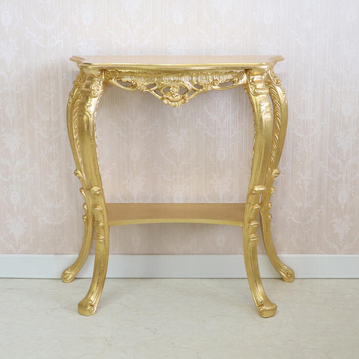 楽天市場】イタリア製 コンソール ゴールドコンソールテーブル サイド