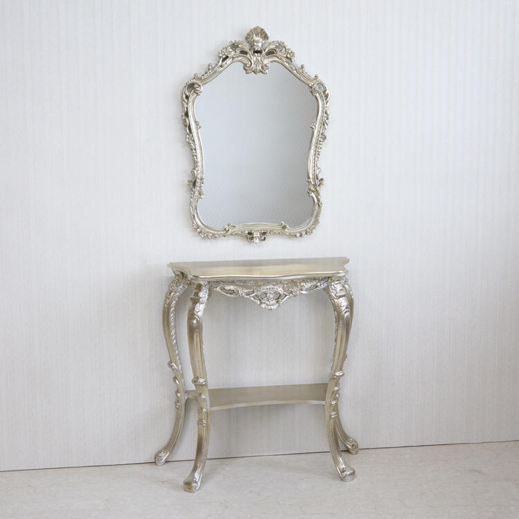 楽天市場】イタリア製 コンソール シルバーコンソールテーブル サイド