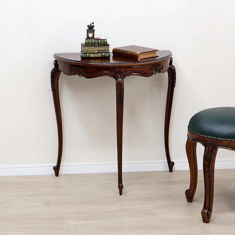 楽天市場】マホガニー 3脚 ハーフムーン コンソール(大)コンソール