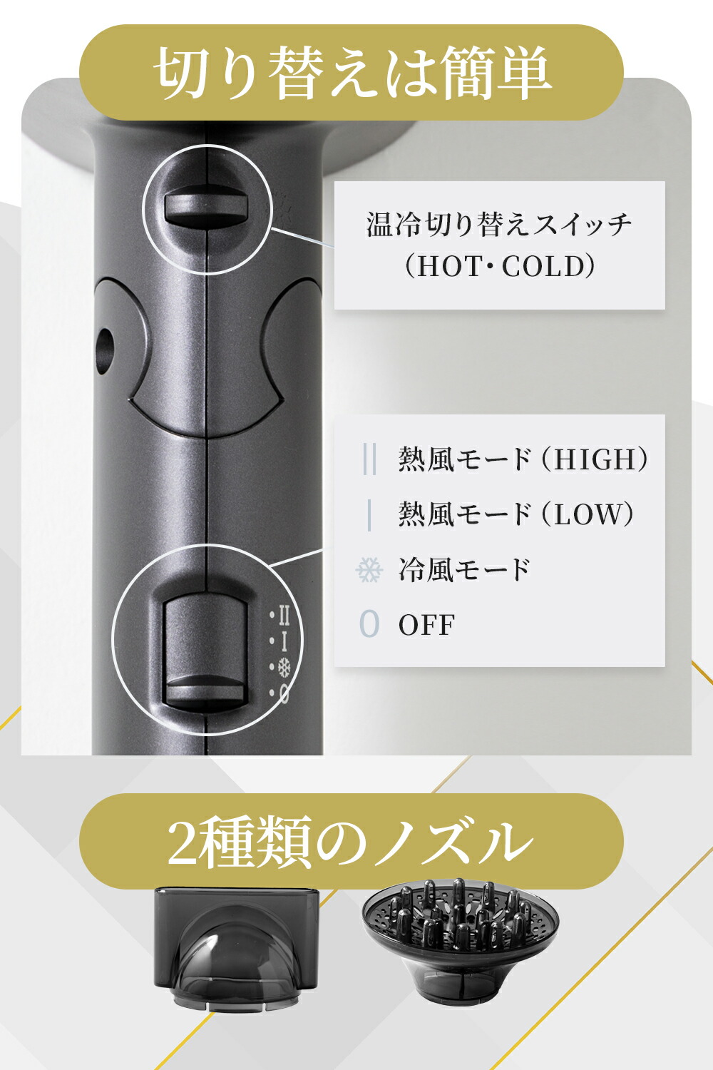 楽天市場】標準で2種類のノズル付き！ 480Gの軽量モデル 《軽量だけど