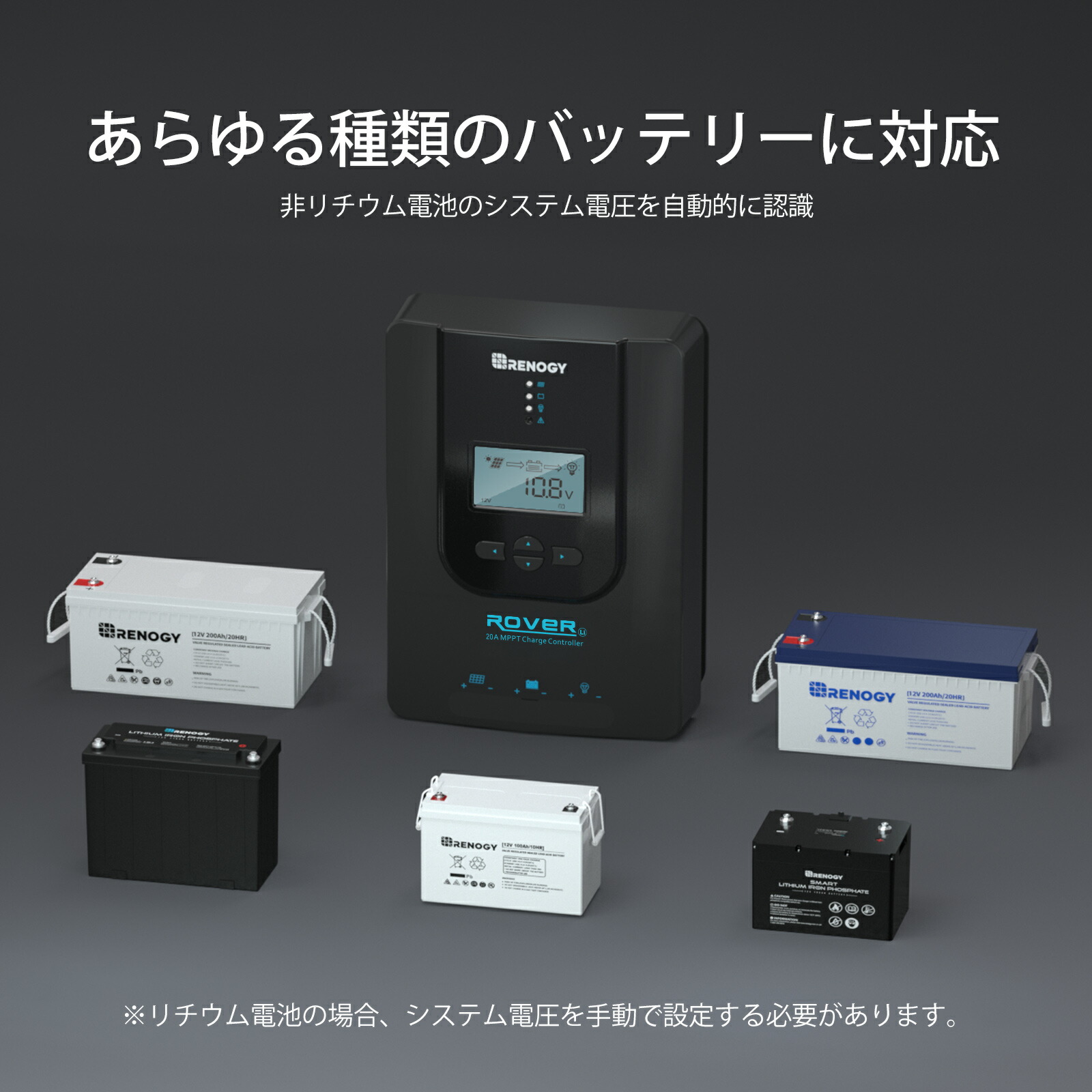 楽天市場】RENOGY 20A MPPT チャージ コントローラー 12V/24Vシステム