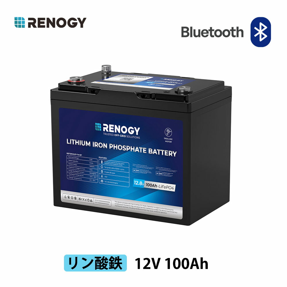 リン酸リチウムイオン 12V 100Ah LiFePO4 ポータブル電源 USB LiTime