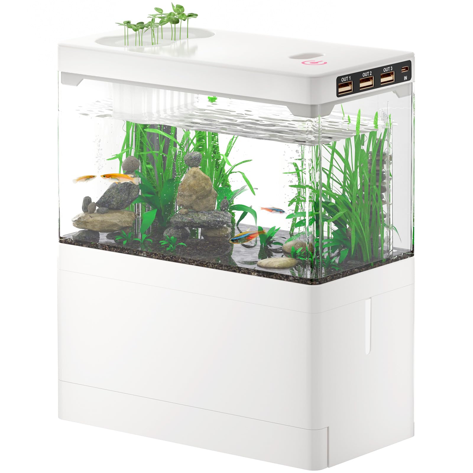 楽天市場】Yjhyuxi 水槽 セット 小型 アクアリウム【インボイス制度