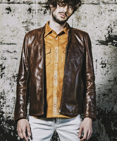 希少カラー noid ラムベジタブルWライダースジャケット レッド ヴ*ン様