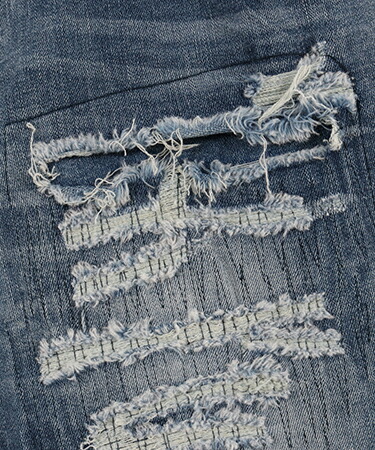 楽天市場】【GLIMCLAP(グリムクラップ)】Distressed denim pants