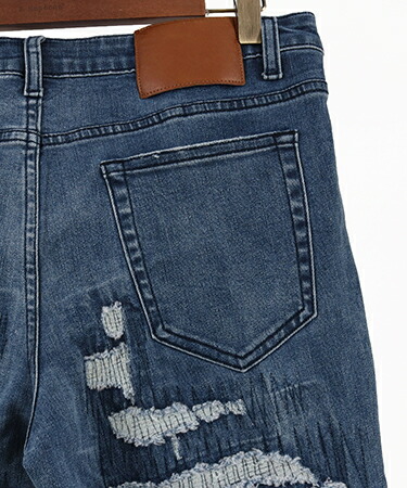 楽天市場】【GLIMCLAP(グリムクラップ)】Distressed denim pants