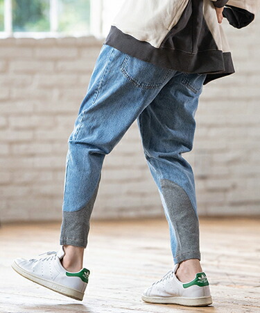 楽天市場】【CAMBIO(カンビオ)】裾裏リブ使いテーパードデニムパンツ