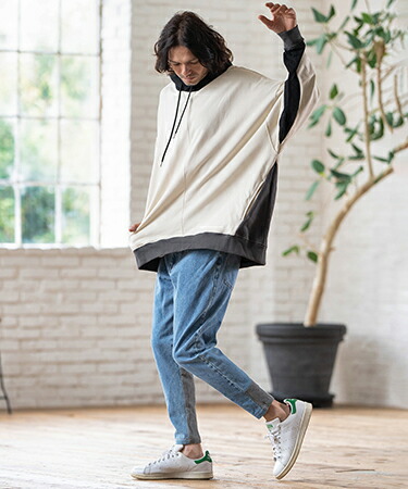 楽天市場】【CAMBIO(カンビオ)】裾裏リブ使いテーパードデニムパンツ