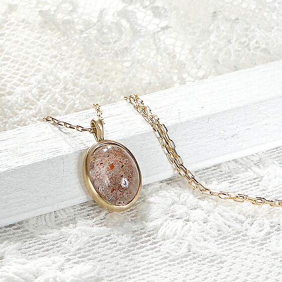 楽天市場】K18YG サンストーン ペンダント 【送料無料】【代引手数料