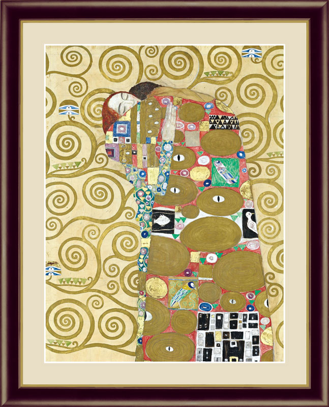 楽天市場】絵画 アート額絵 グスタフ・クリムト 抱擁 52×42cm : REROOM