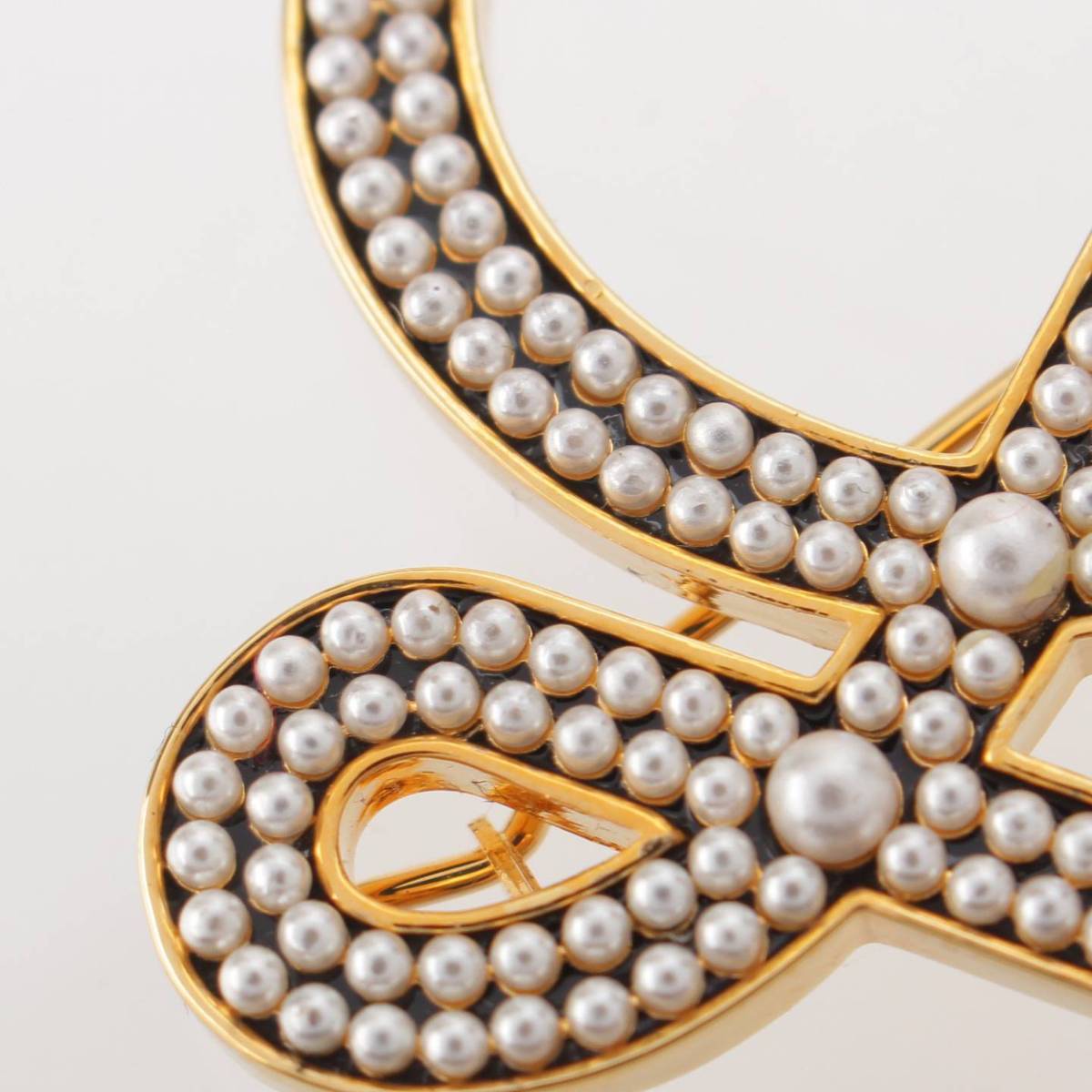 楽天市場】【ロエベ】Loewe Lロゴ Fパール ピンブローチ コサージュ