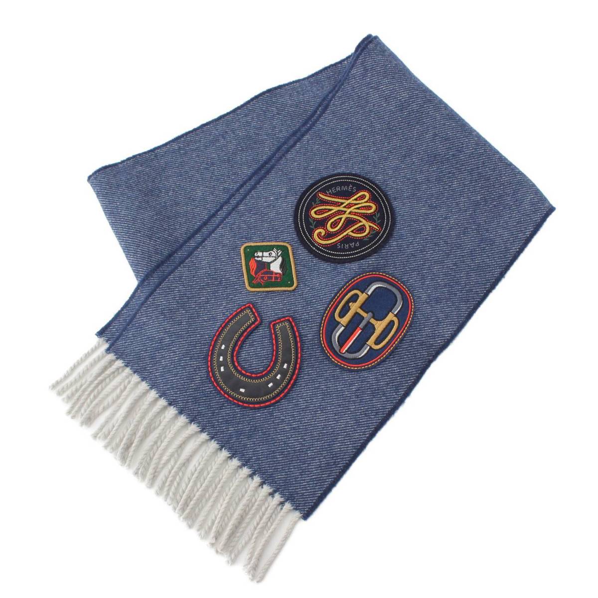 楽天市場】【エルメス】Hermes 24年 カレッジ カシミヤ 刺繍ワッペン付