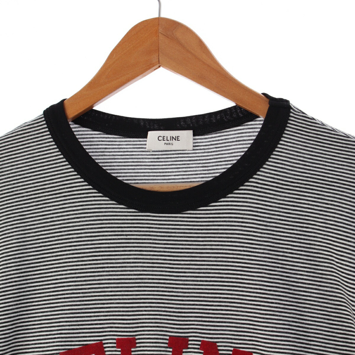 楽天市場】セリーヌ CELINE コットン CELINE PARISロゴ ボーダー