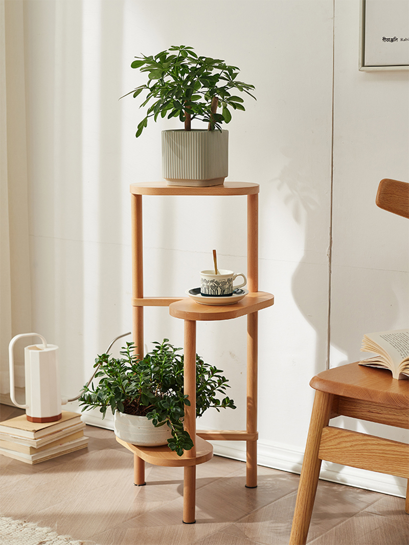 楽天市場】rico collection コーナーラック 高級ブナ材 棚 シェルフ