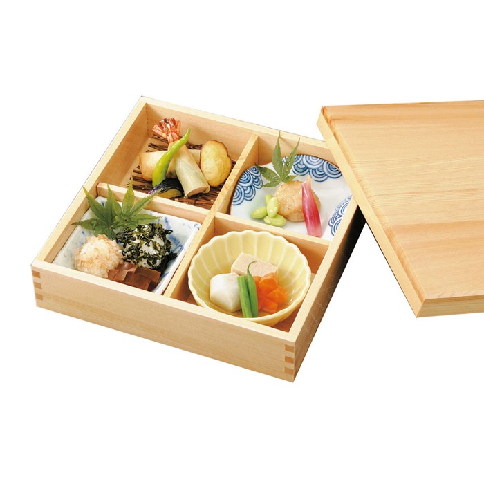 松花堂弁当箱5客セット 外木箱入 松花堂弁当箱5客セット 外木箱入 松花