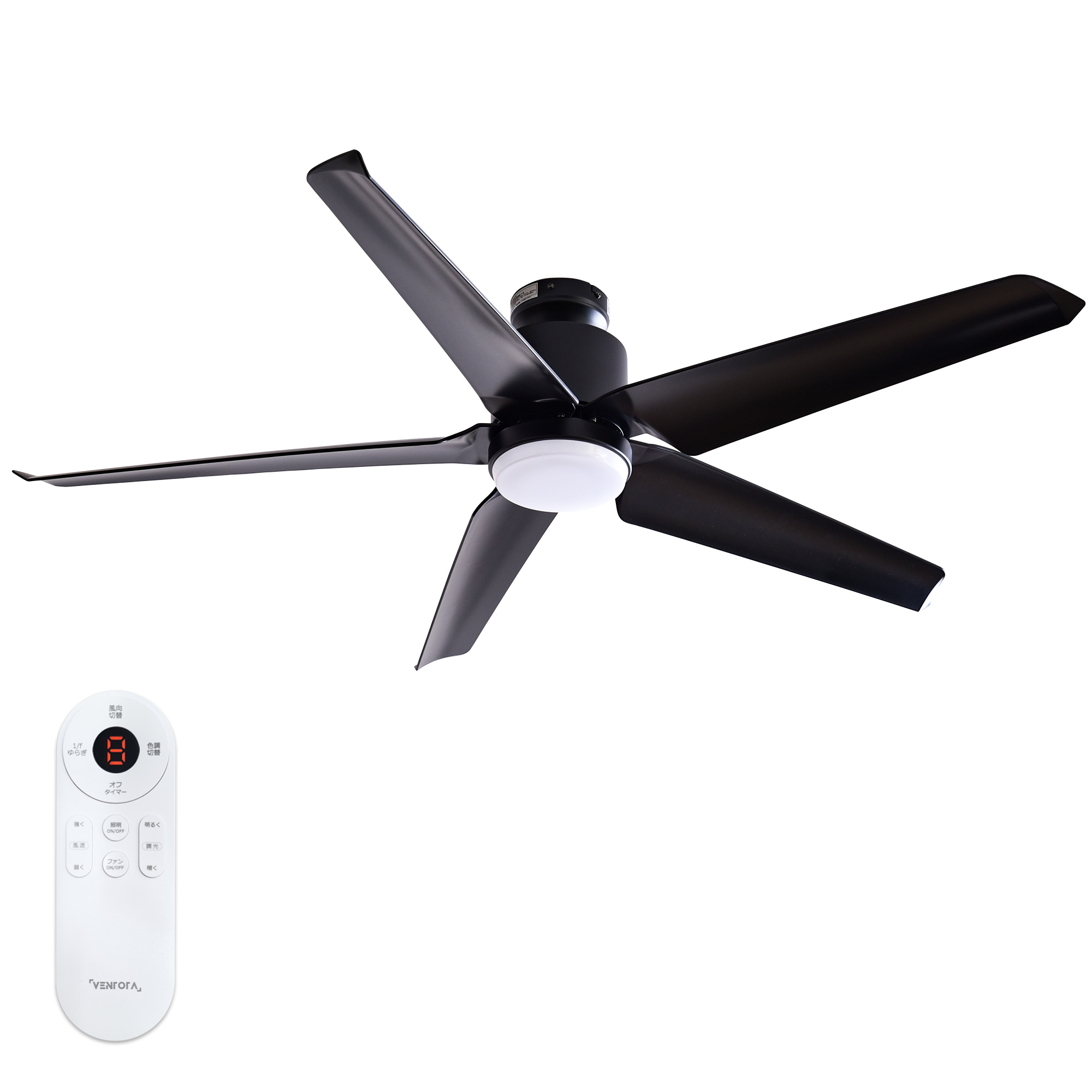 VENTOTAシーリングファンライト ホワイト DCモーターベントータ5枚羽