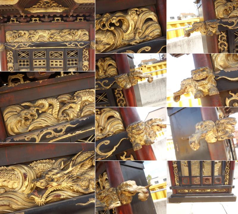 楽天市場】【中古】K▽中国 唐物 厨子 仏教美術 仏壇 時代厨子 細密