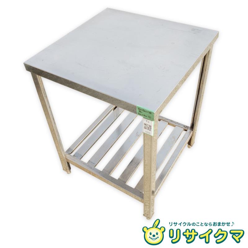 中古M▽業務用 厨房 作業台 棚 ステンレス コンロ台 (Fe1830) 中古