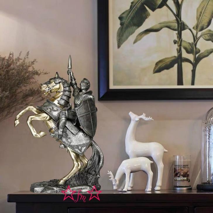 楽天市場】A044703中世騎士 装飾品 騎士像ナイト インテリア置物 中世