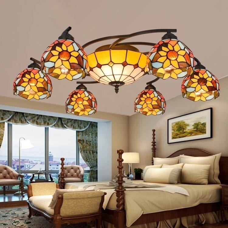 楽天市場】A019313ステンドグラス．ペンダントライト豪華天井照明