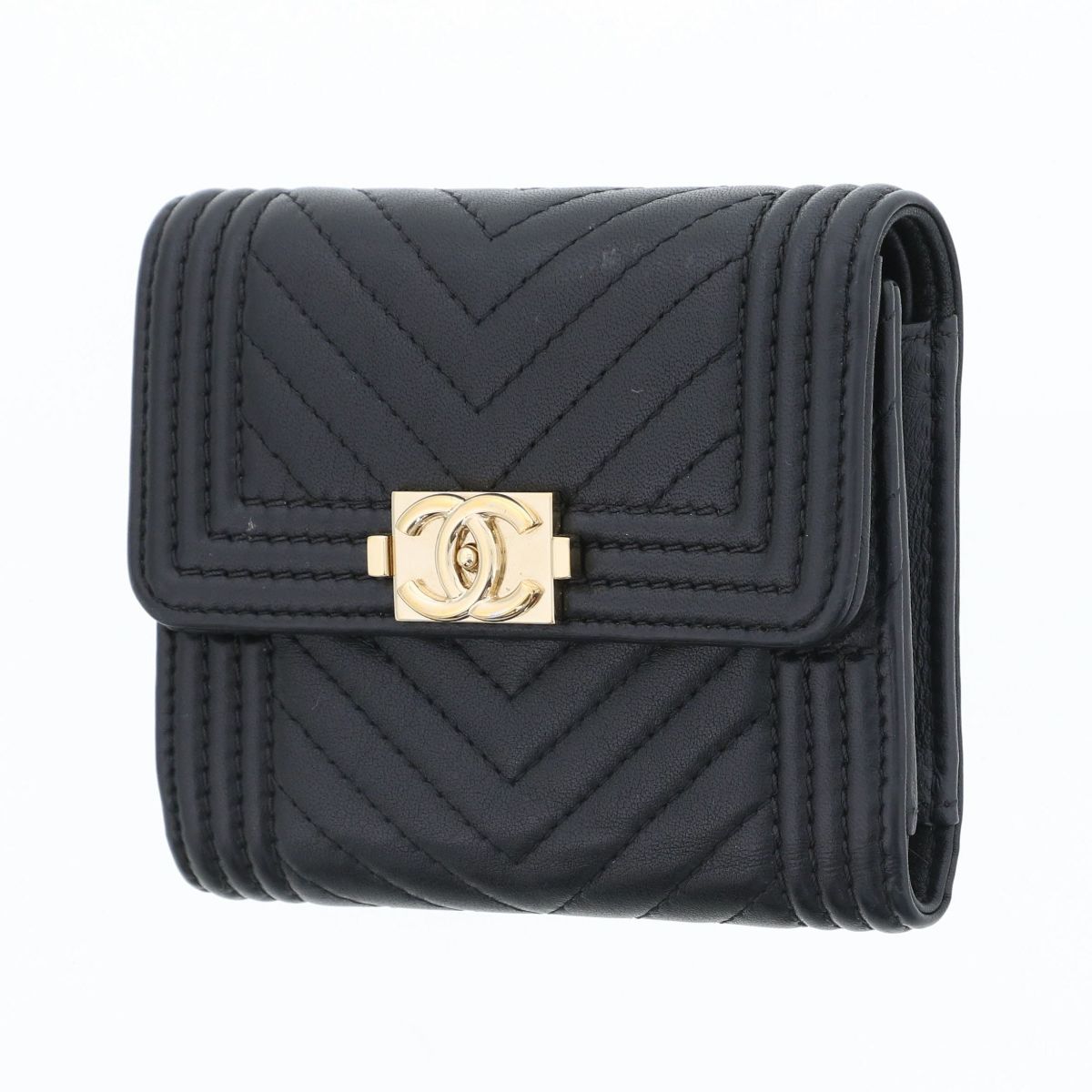 楽天市場】CHANEL シャネル ボーイシャネル スモールウォレット 三