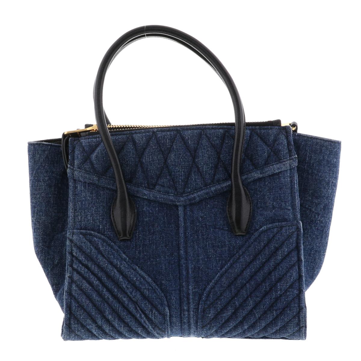 楽天市場】MIUMIU （ミュウミュウ） ﾃﾞﾆﾑ ﾊﾞｲｶｰ 2WAYﾊﾝﾄﾞﾊﾞｯｸﾞ バッグ