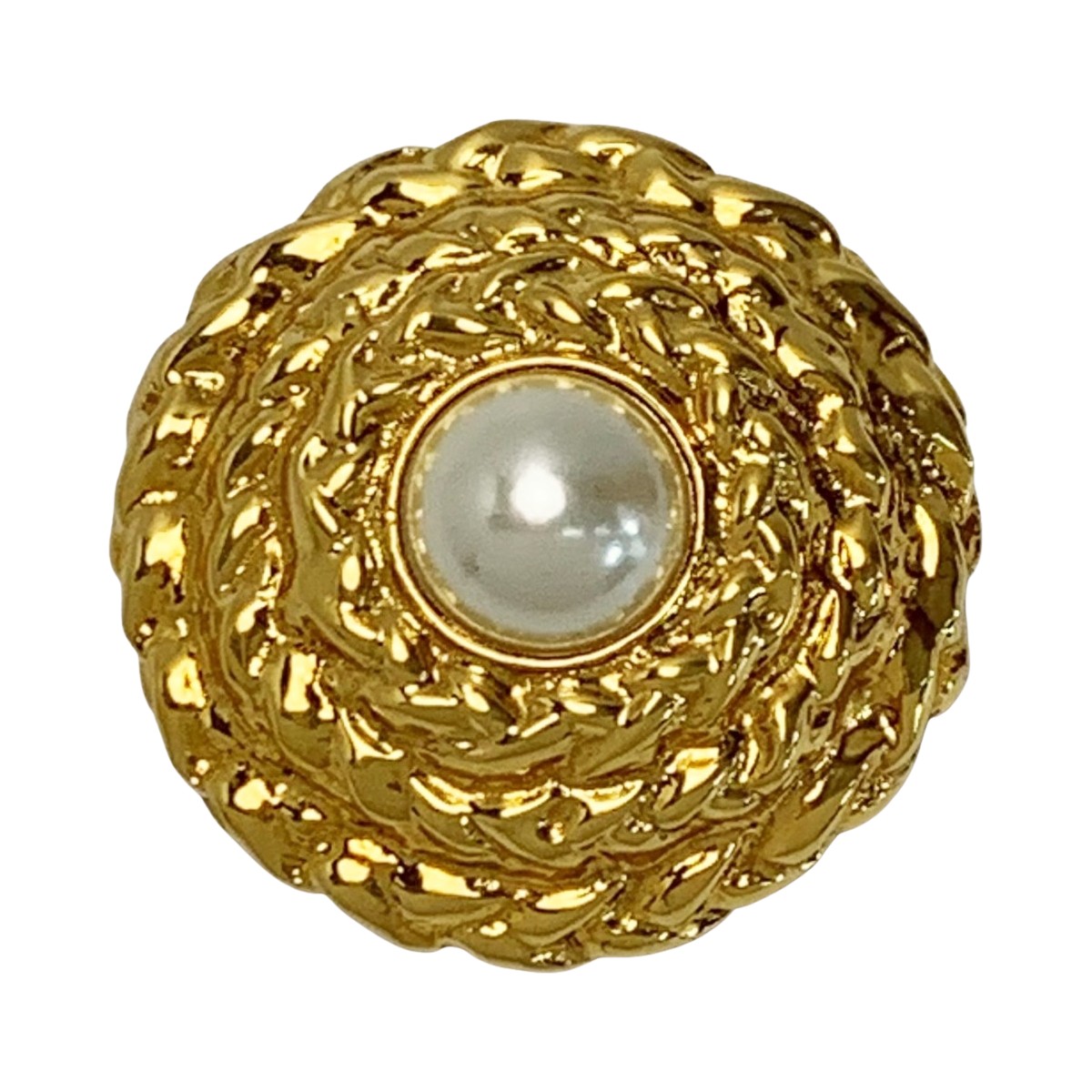 ☆イヴ・サンローラン ブローチ ゴールド パール 元箱あり YSL 【公式