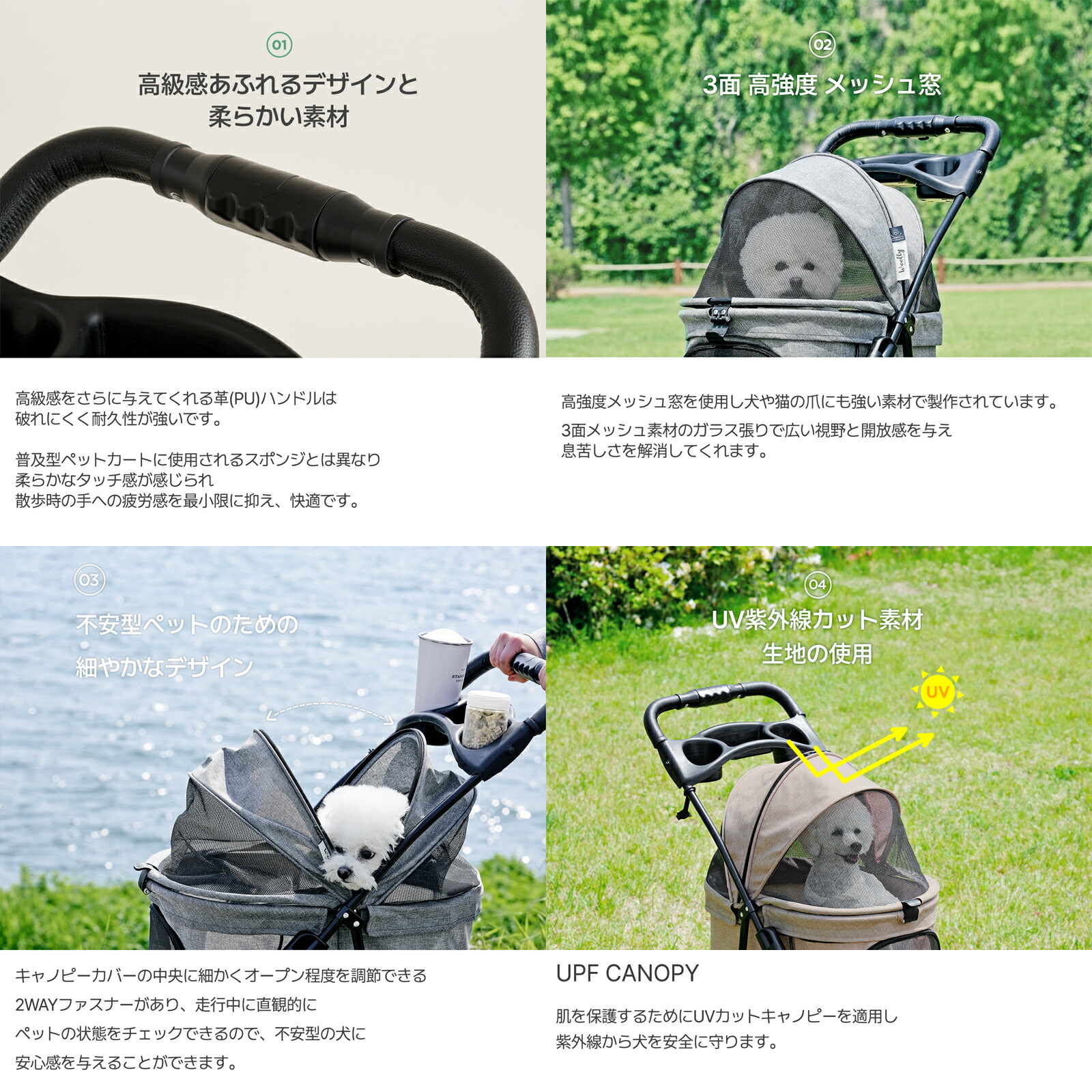 楽天市場】[プチ/2色] EASY ペットカートver.2 フォールディング 一