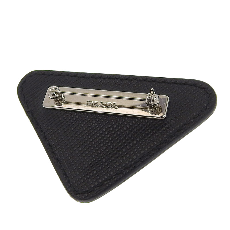 楽天市場】【中古】 プラダ PRADA ブローチ サフィアーノ ブラック 新