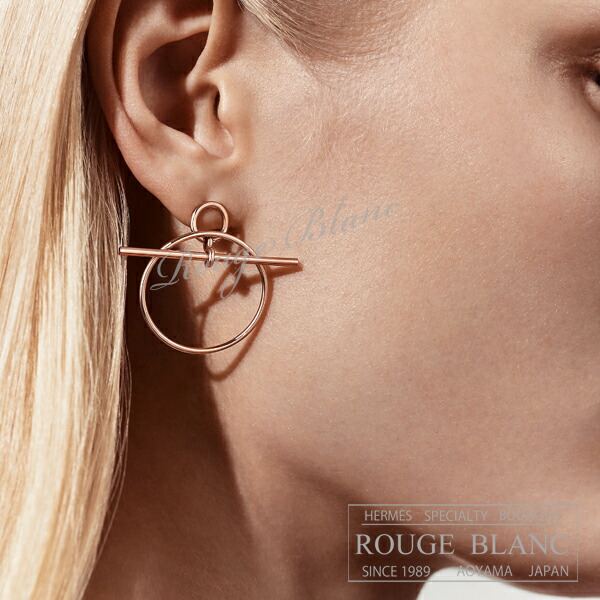 楽天市場】エルメス ピアス ”ループ” PM ローズゴールド 【新品