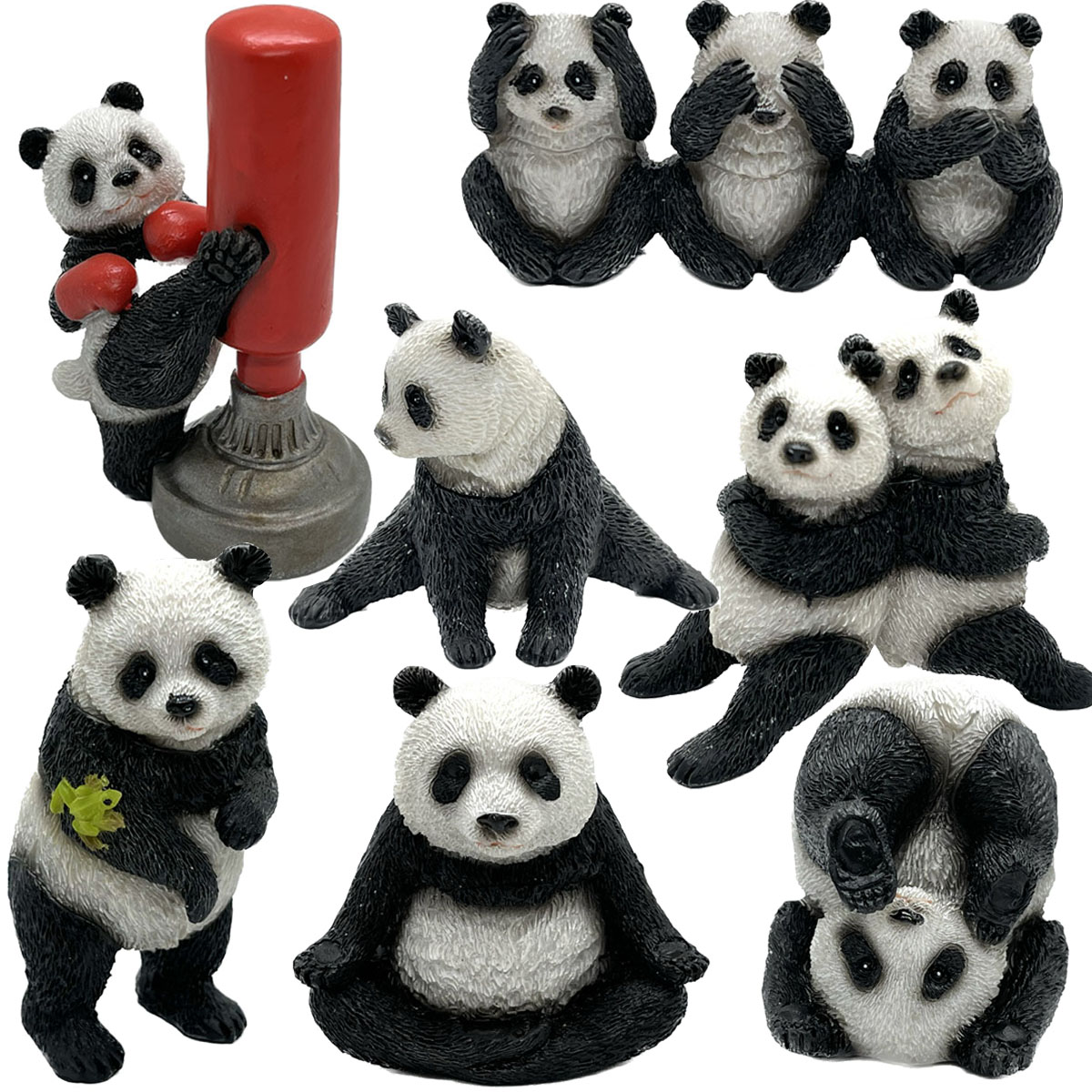楽天市場】ミニ樹脂パンダ｜フィギュア,人形,panda,ぱんだ,グッズ,置物
