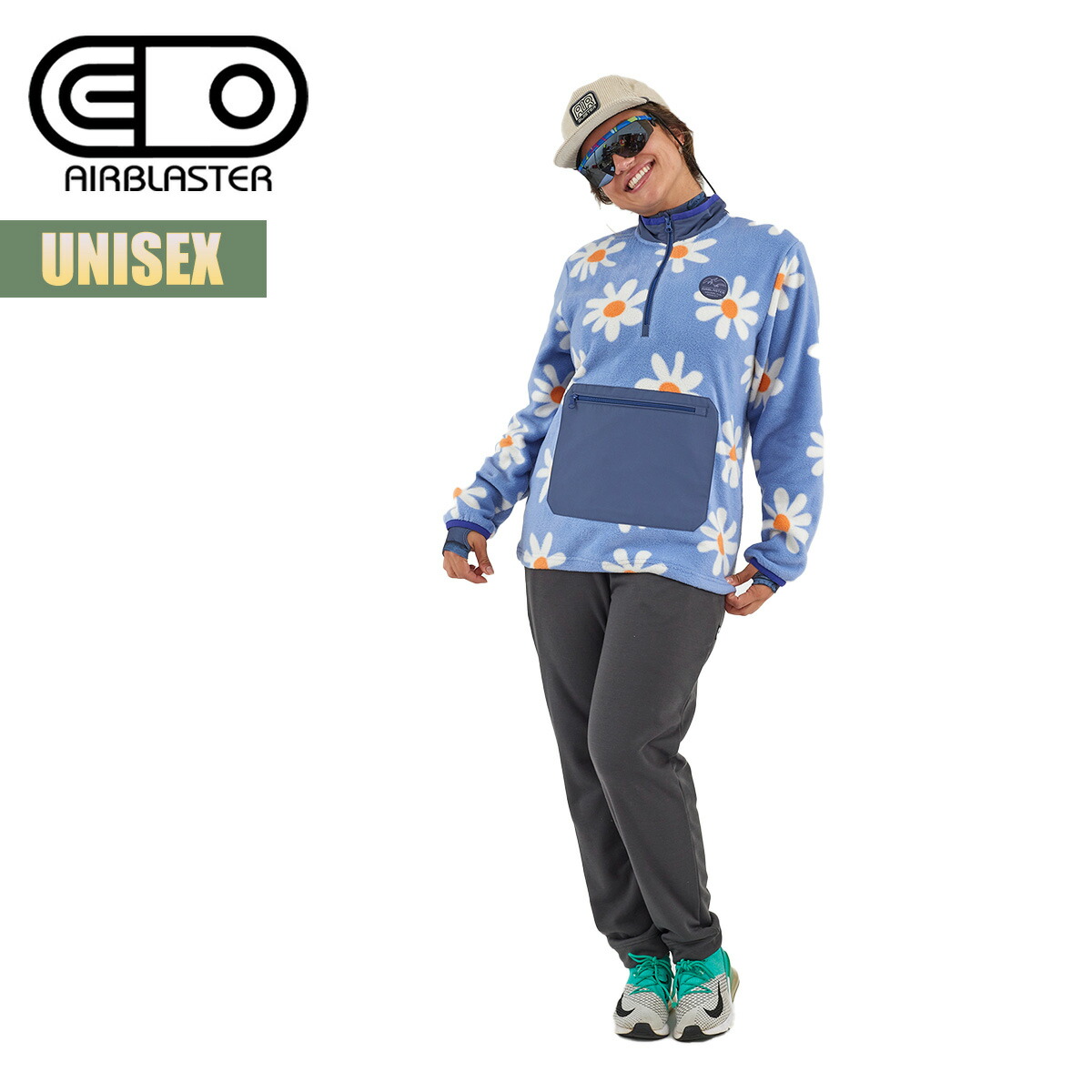 氣志團 公式フリースジャケット 「學蘭不麗威甦」（NAGA）青 M 【公式