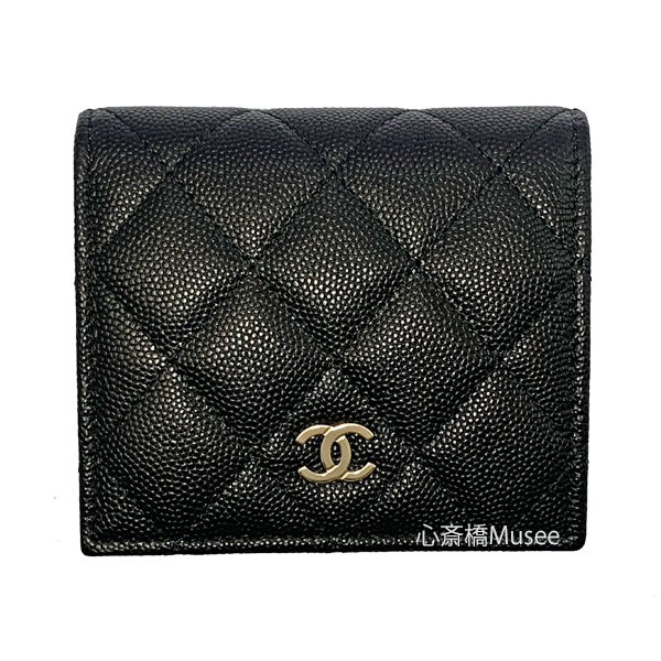 楽天市場】≪Brand new≫ CHANEL Flap Small Wallet Black Gold ≪新品