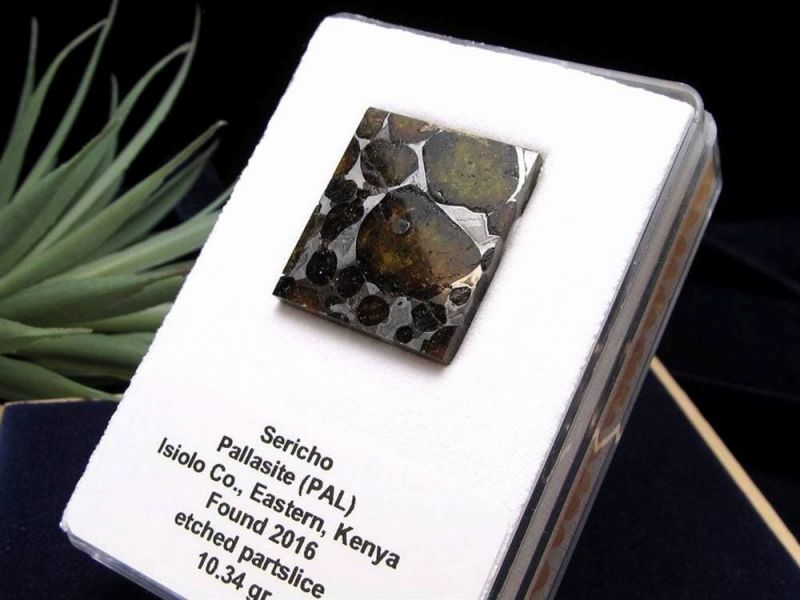 楽天市場】○【セリコ隕石（パラサイト隕石）原石 スライスプレート