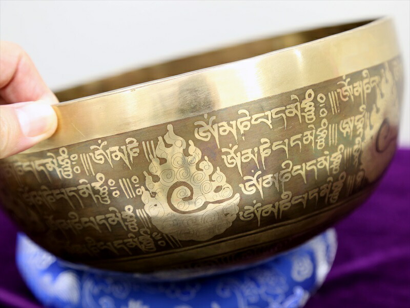 シンギングボウル約30m Buddha pada 仏陀御御足デザイン2