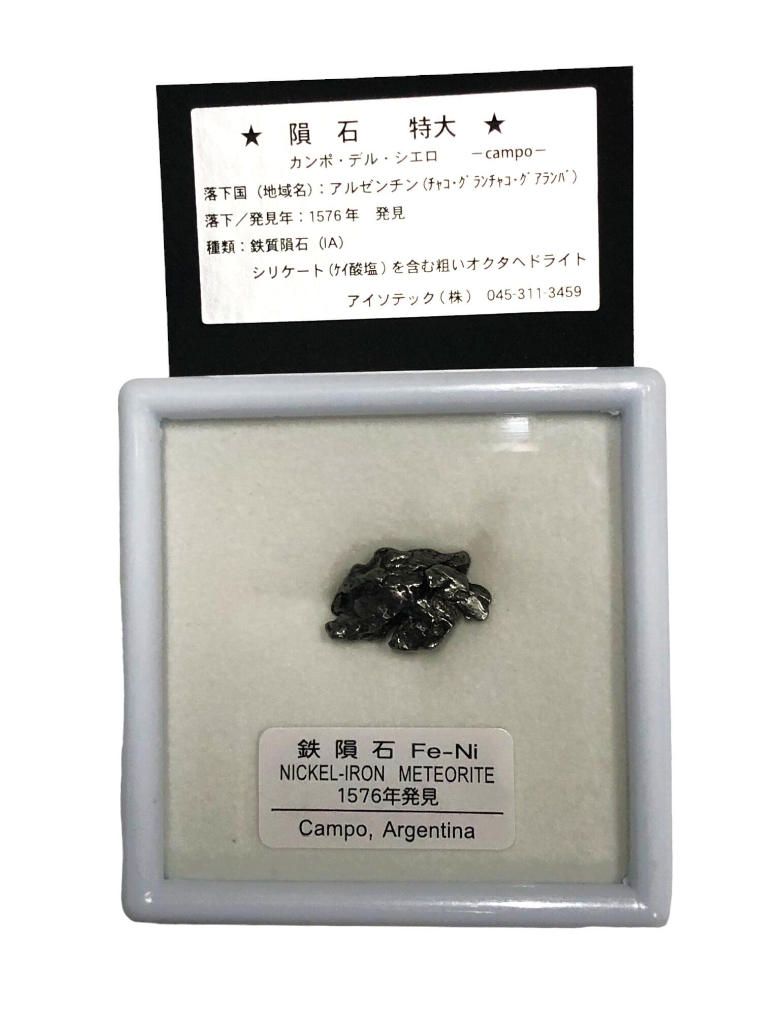 楽天市場】カンポ・デル・シエロ 隕石 ルースケース入り・台紙付き