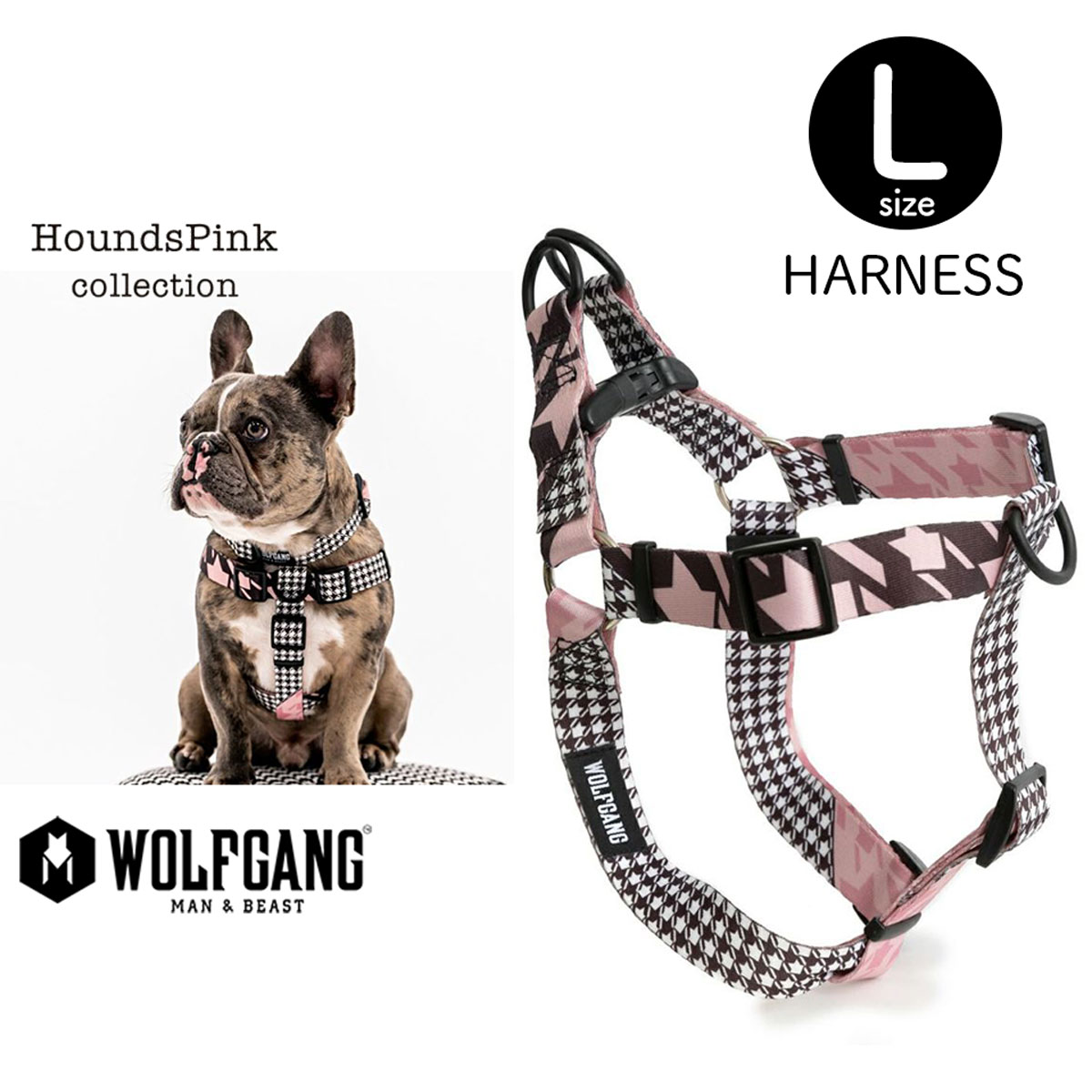 楽天市場】犬 ハーネス ウルフギャング WOLFGANG HoundsPink HARNESS