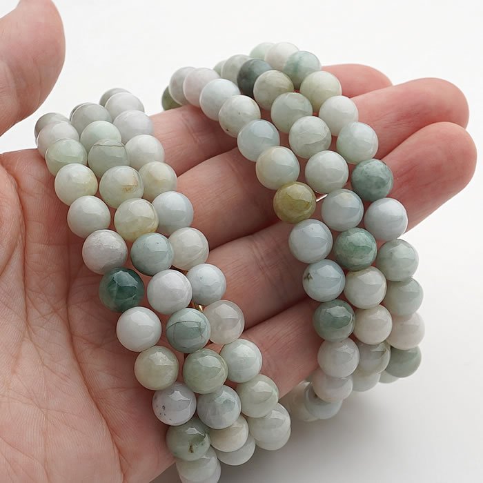 楽天市場】【ミックスカラー】天然本翡翠AA ミャンマー産 7.5mm