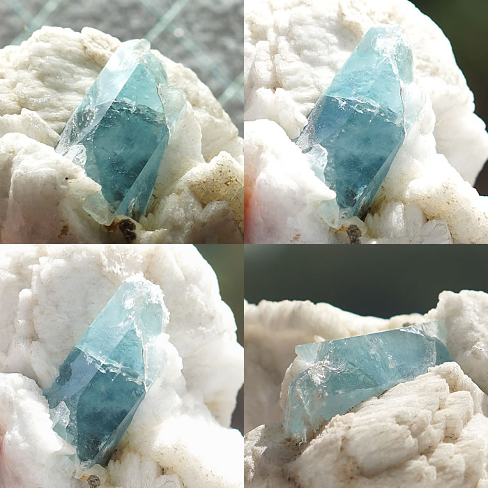 楽天市場】【レア/一点もの】アクアマリン結晶付き 原石 クラスター