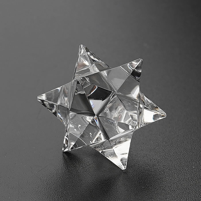 アステロイド水晶 小星型12面体 スーパーマカバ アステロイド水晶 小星型