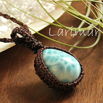 楽天市場】【一点もの】最上級ラリマーAAA マクラメ編みペンダント