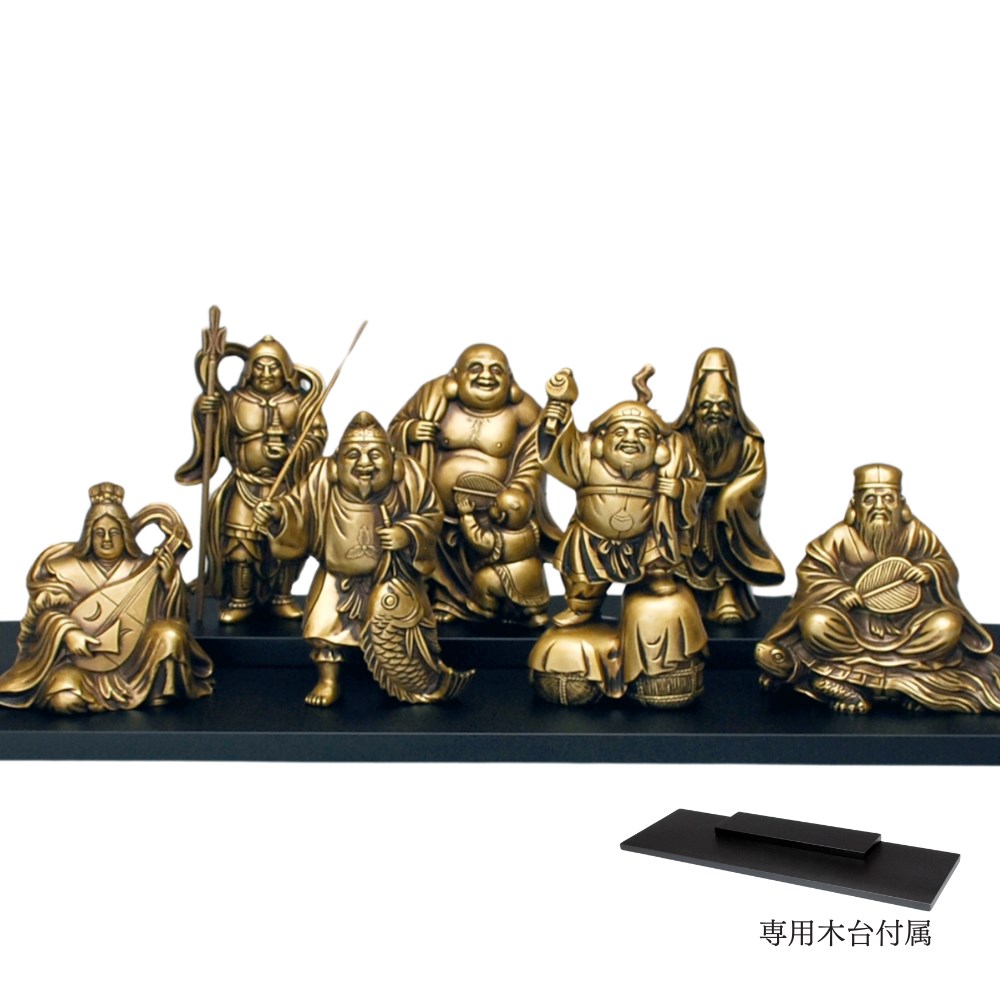 昭和レトロ 金華山黄金山神社 木枠入 七福神 恵比寿 大黒天 縁起物