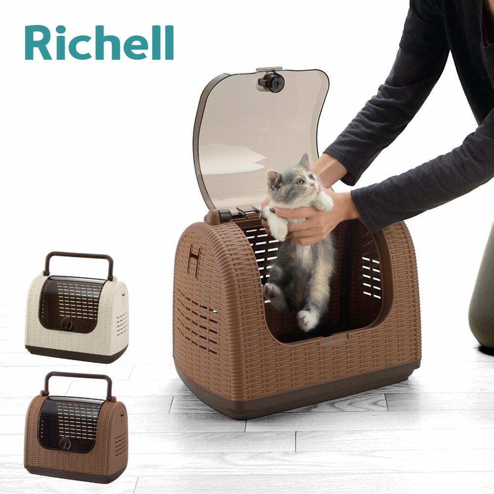 楽天市場】開口部が広くておしゃれ ラタンキャリー 犬猫兼用