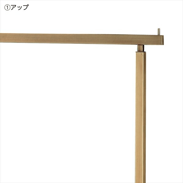 楽天市場】アンティークゴールドハンガーラック 角パイプ 幅90cm 1台