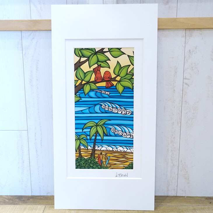 ヘザーブラウン絵画「Lahaina Shores」額付き ヘザーブラウン絵画