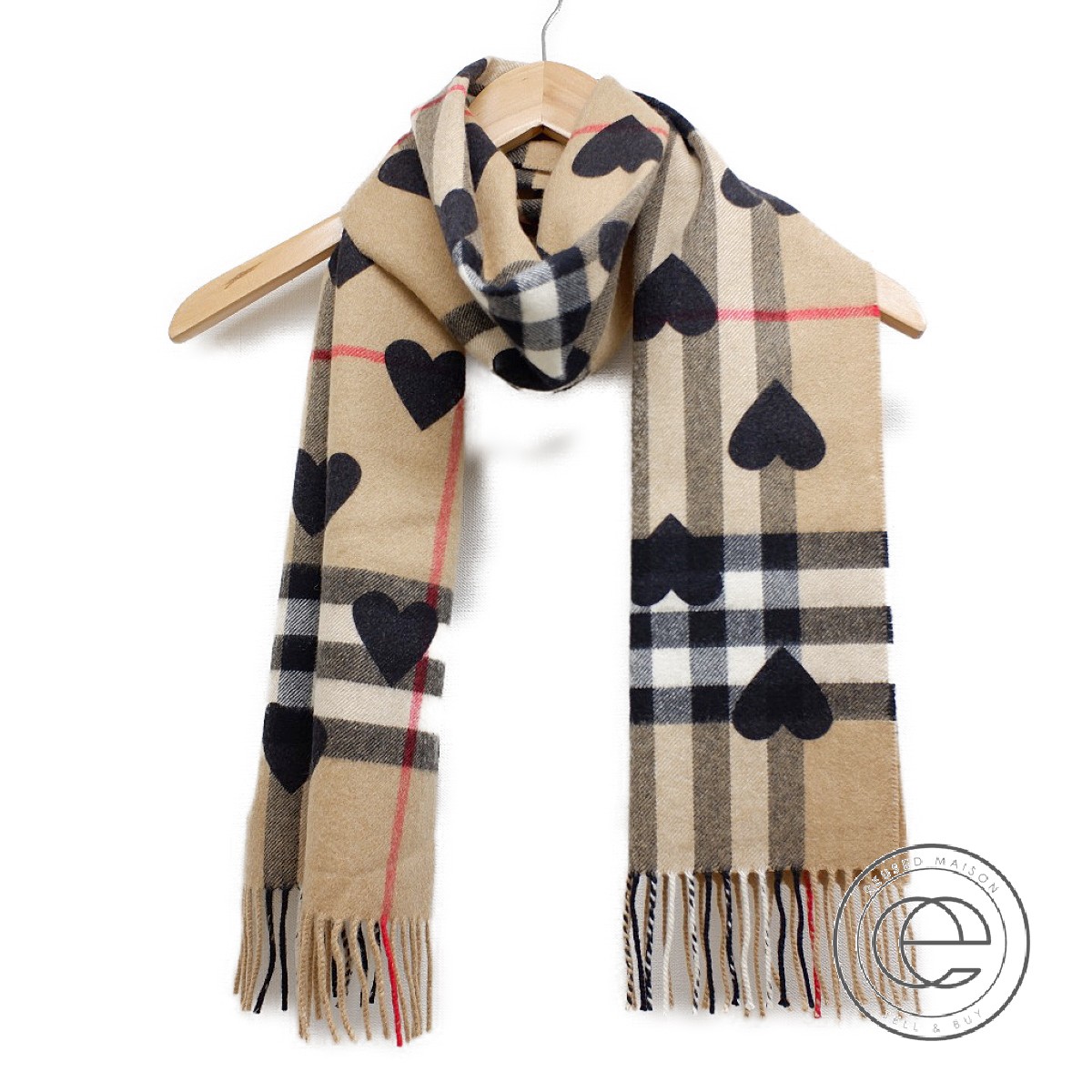 BURBERRY ♪バーバリー カシミヤマフラー/ベージュ色/ノバチェック色
