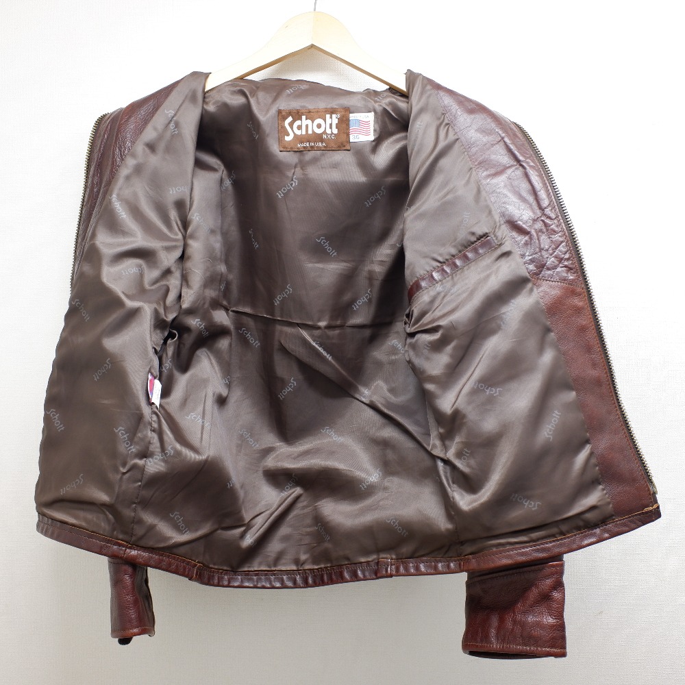 楽天市場】SCHOTT ショット 659 襟付 レザーシングルライダース