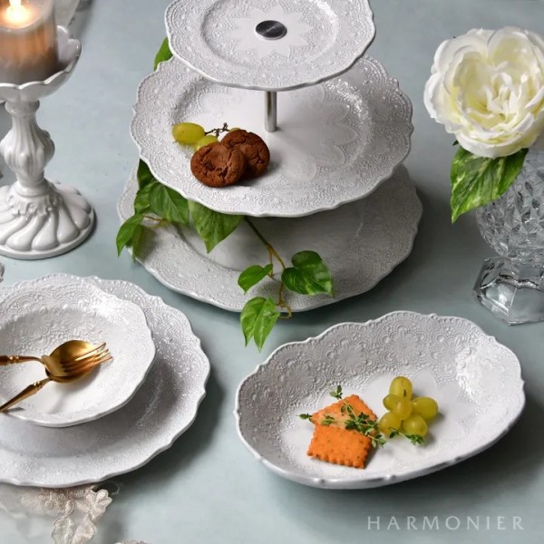 楽天市場】ラセラミカ 3段プレート アフタヌーンティープレート