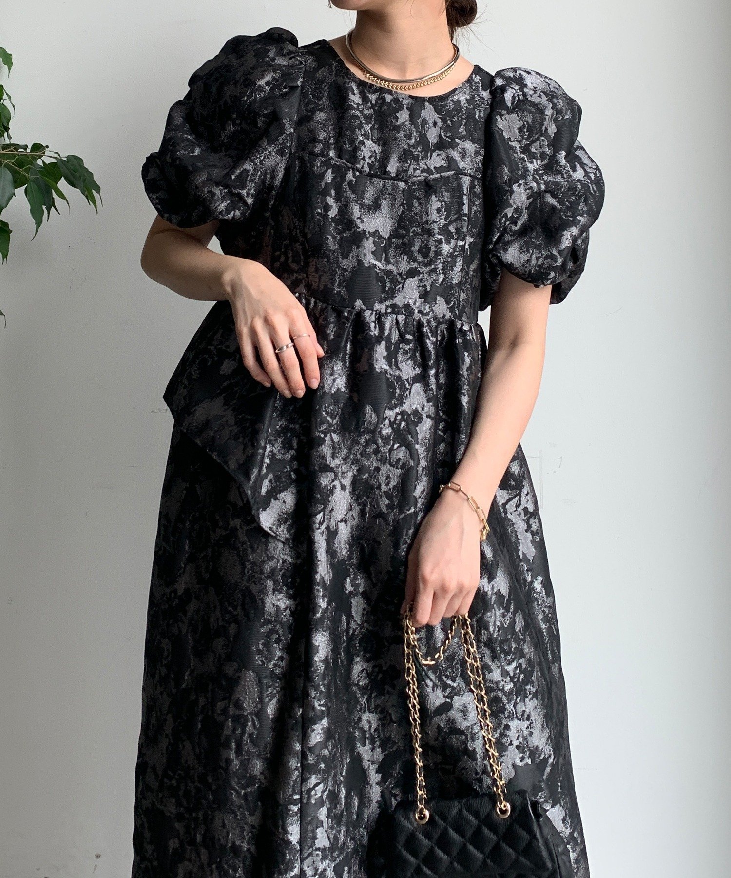 DOUDOU｜【オケージョン対応】【WEB限定】ジャガードドレス | Rakuten