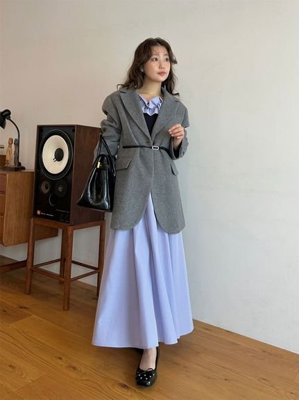 LILY BROWN｜ベルト付きシャギーオーバージャケット | Rakuten Fashion